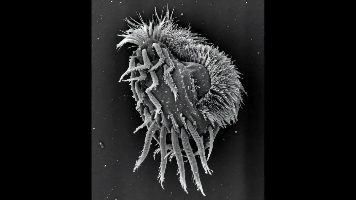 Célula de 'Euplotes gigatrox', captada mediante microscopía electrónica de barrido (SEM) (Rensselaer Polytechnic Institute)