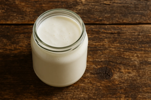 Alimentos fermentados naturales como el kéfir y el yogur, fuentes excelentes de probióticos para mantener el equilibrio de la microbiota intestinal.