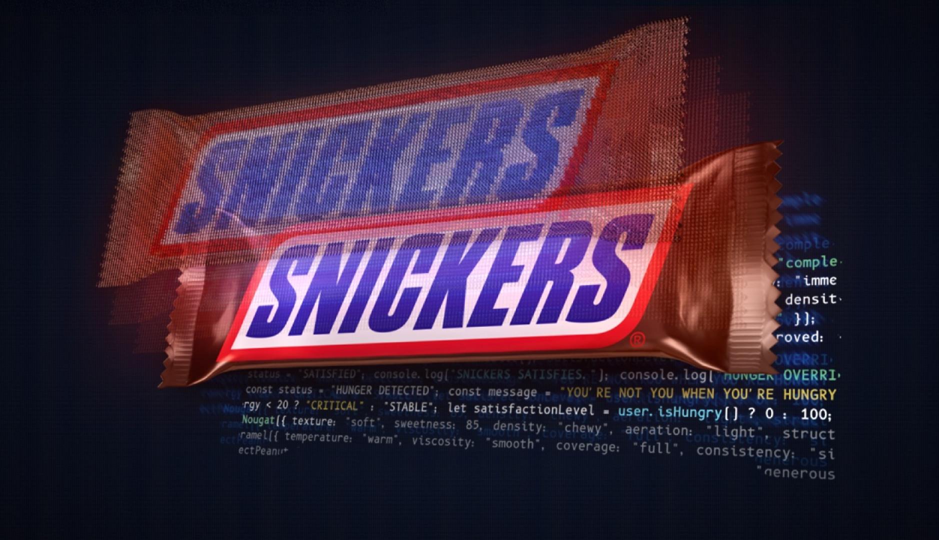 Snickers creó un chocolate digital para “alimentar” a la IA